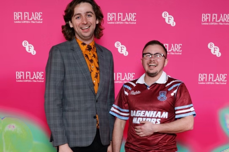 Cameron Richards at the BFI Flare premiere of We'll Go Down in History.